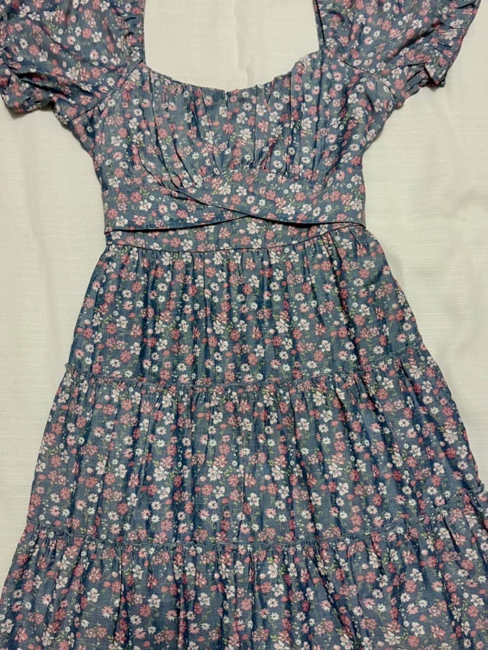 Altar’d State Floral Puff Sleeve Cottagecore Mini Dress NWT Size M